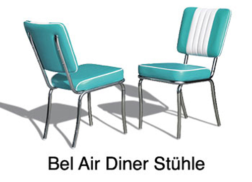 BelAir Diner Stühle für Restaurant, Bar, Wonzimmer und Küche