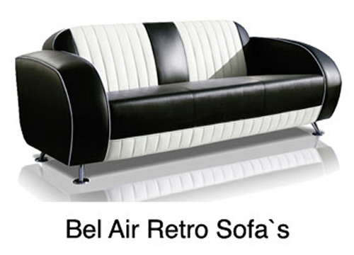 BelAir Retro Sofa`s in 8 verschiedenen Farben für Ihr Wohnzimmer, Büro, Warteraum oder Lounge